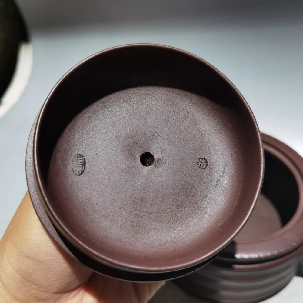 Chinese Yixing Zisha Clay Teapot  Thread Bamboo Pot Meidiao Ding system 420ml