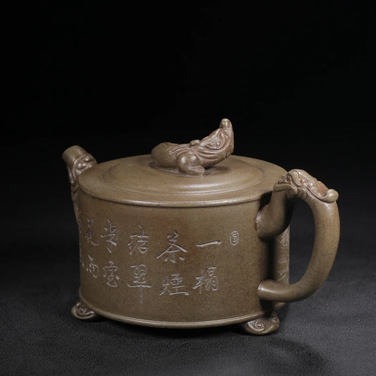 Chinese Yixing Zisha Clay Teapot  Three legged Dragon Pot Xu Hantang 300ml