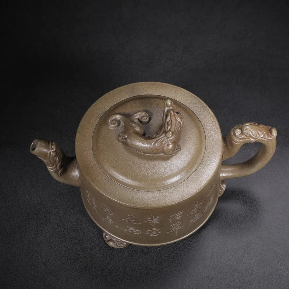 Chinese Yixing Zisha Clay Teapot  Three legged Dragon Pot Xu Hantang 300ml