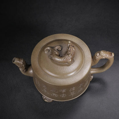 Chinese Yixing Zisha Clay Teapot  Three legged Dragon Pot Xu Hantang 300ml