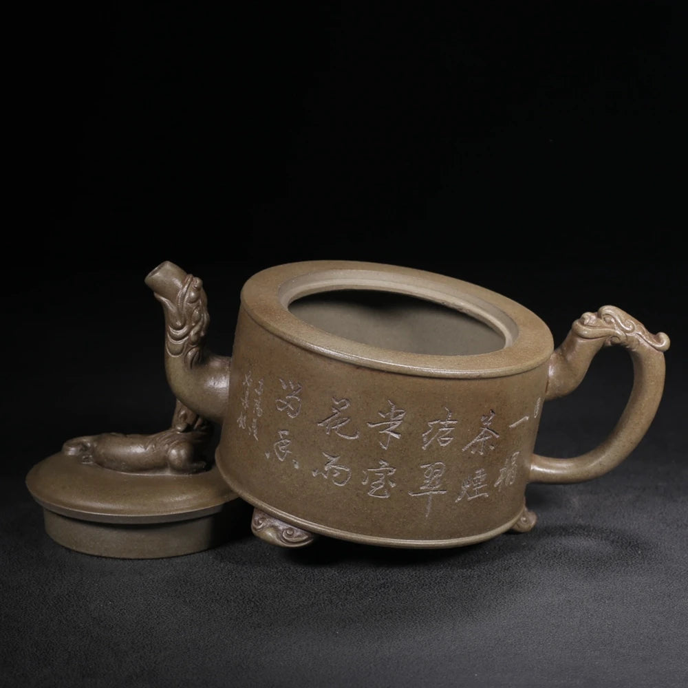 Chinese Yixing Zisha Clay Teapot  Three legged Dragon Pot Xu Hantang 300ml