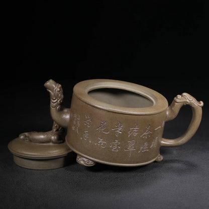 Chinese Yixing Zisha Clay Teapot  Three legged Dragon Pot Xu Hantang 300ml