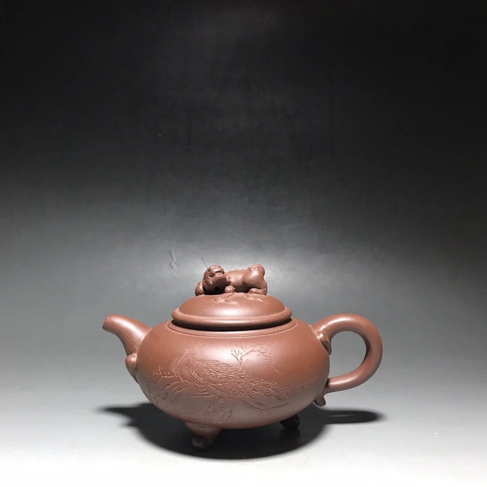 Chinese Yixing Zisha Clay Teapot  Three legged auspicious beast Pot as shown 300ml