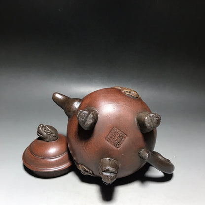 Chinese Yixing Zisha Clay Teapot  Three legged dragon head Pot  Chen Hanwen 450ml