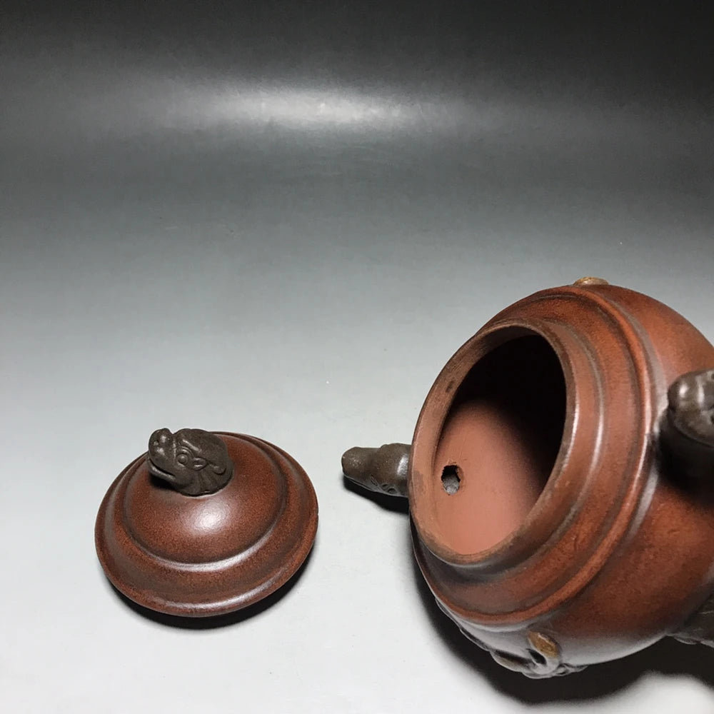 Chinese Yixing Zisha Clay Teapot  Three legged dragon head Pot  Chen Hanwen 450ml