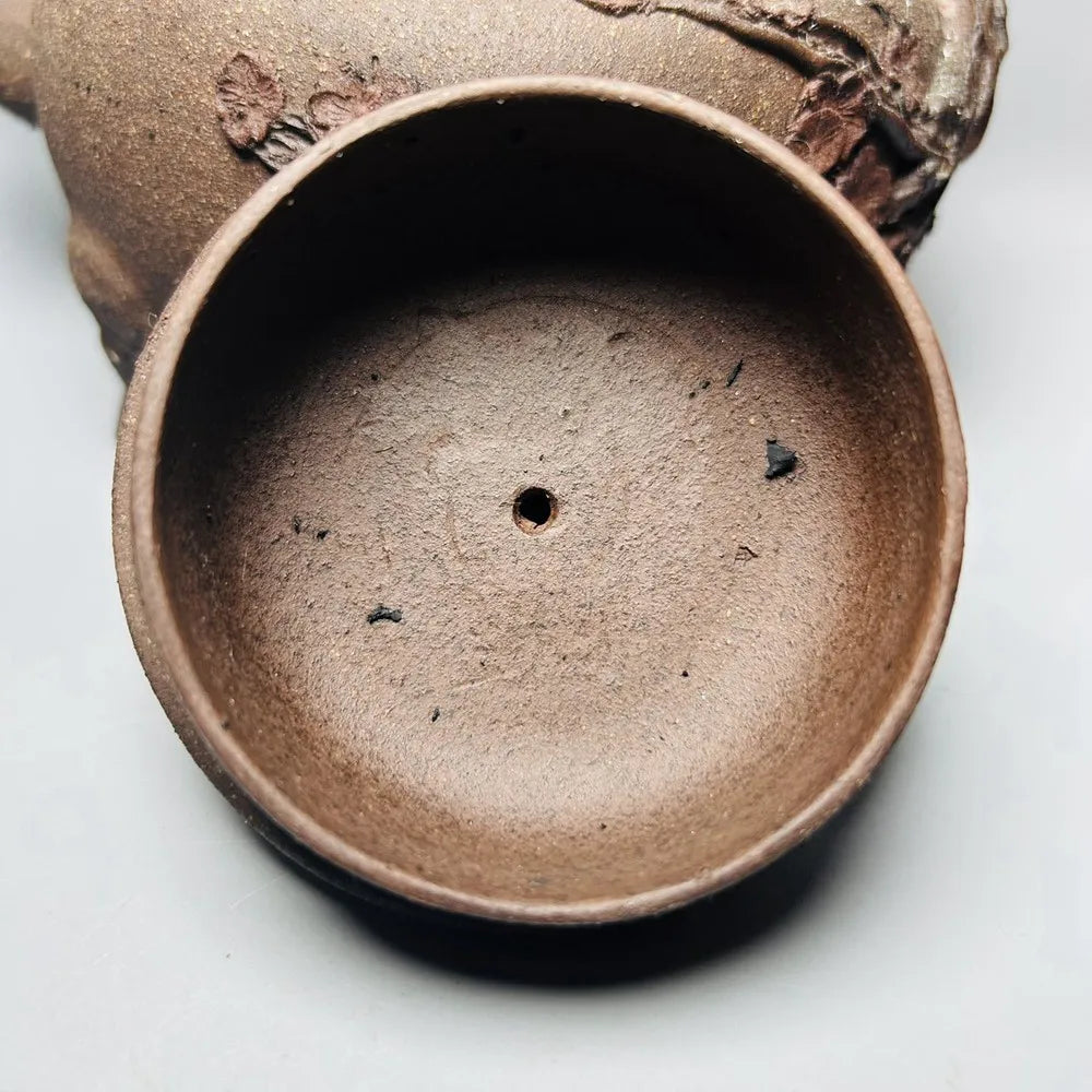 Chinese Yixing Zisha Clay Teapot  Three legged lifting beam plum blossom Pot  Chen Mingyuan 500ml