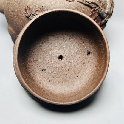 Chinese Yixing Zisha Clay Teapot  Three legged lifting beam plum blossom Pot  Chen Mingyuan 500ml
