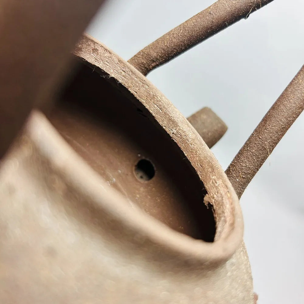 Chinese Yixing Zisha Clay Teapot  Three legged lifting beam plum blossom Pot  Chen Mingyuan 500ml