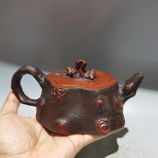 Chinese Yixing Zisha Clay Teapot  Tree Stake Pot Jiang Rong 320ml