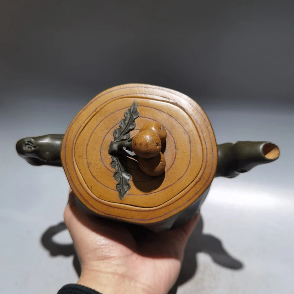 Chinese Yixing Zisha Clay Teapot  Tree Stake Pot Jiang Rong 350ml