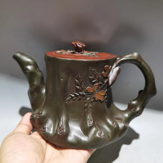 Chinese Yixing Zisha Clay Teapot  Tree Stake Pot Jiang Rong 400ml