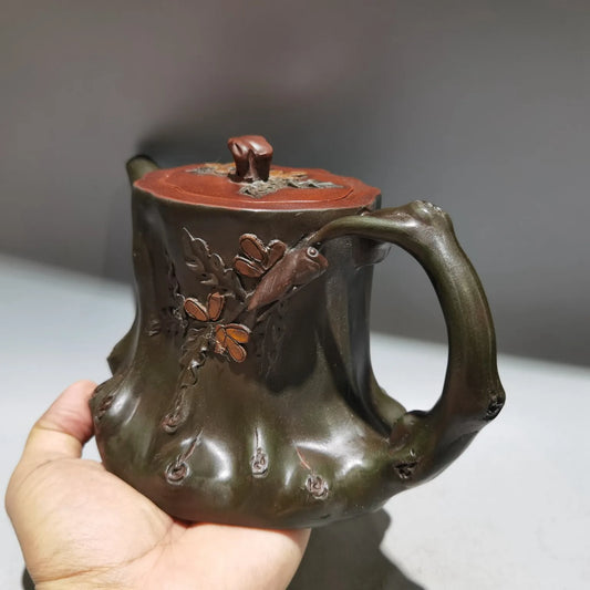 Chinese Yixing Zisha Clay Teapot  Tree Stake Pot Jiang Rong 400ml