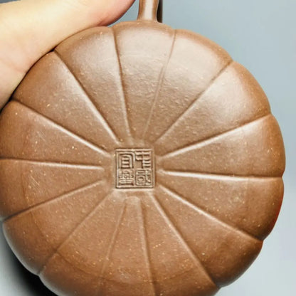Chinese Yixing Zisha Clay Teapot  Tree pattern melon Pot Yixing Yuying, China 300ml