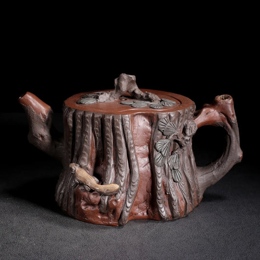 Chinese Yixing Zisha Clay Teapot  Tree stump Pot  Wang Youlan 700ml
