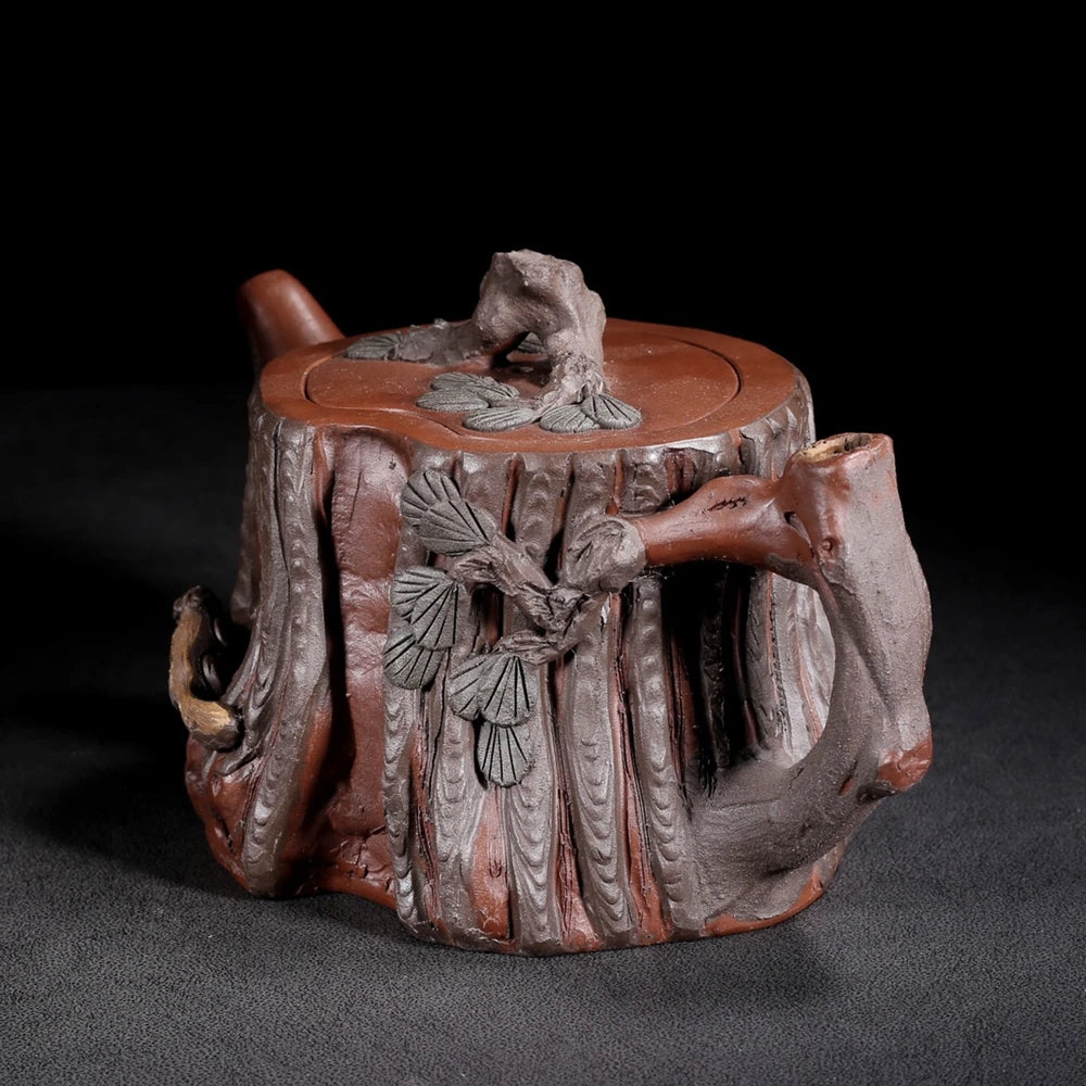 Chinese Yixing Zisha Clay Teapot  Tree stump Pot  Wang Youlan 700ml