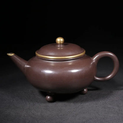 Chinese Yixing Zisha Clay Teapot  Tripod level Pot Gongju 520ml