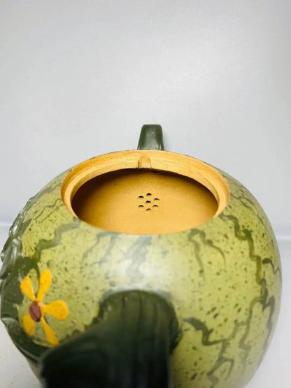 Chinese Yixing Zisha Clay Teapot  Watermelon Pot Jiang Rong 700ml