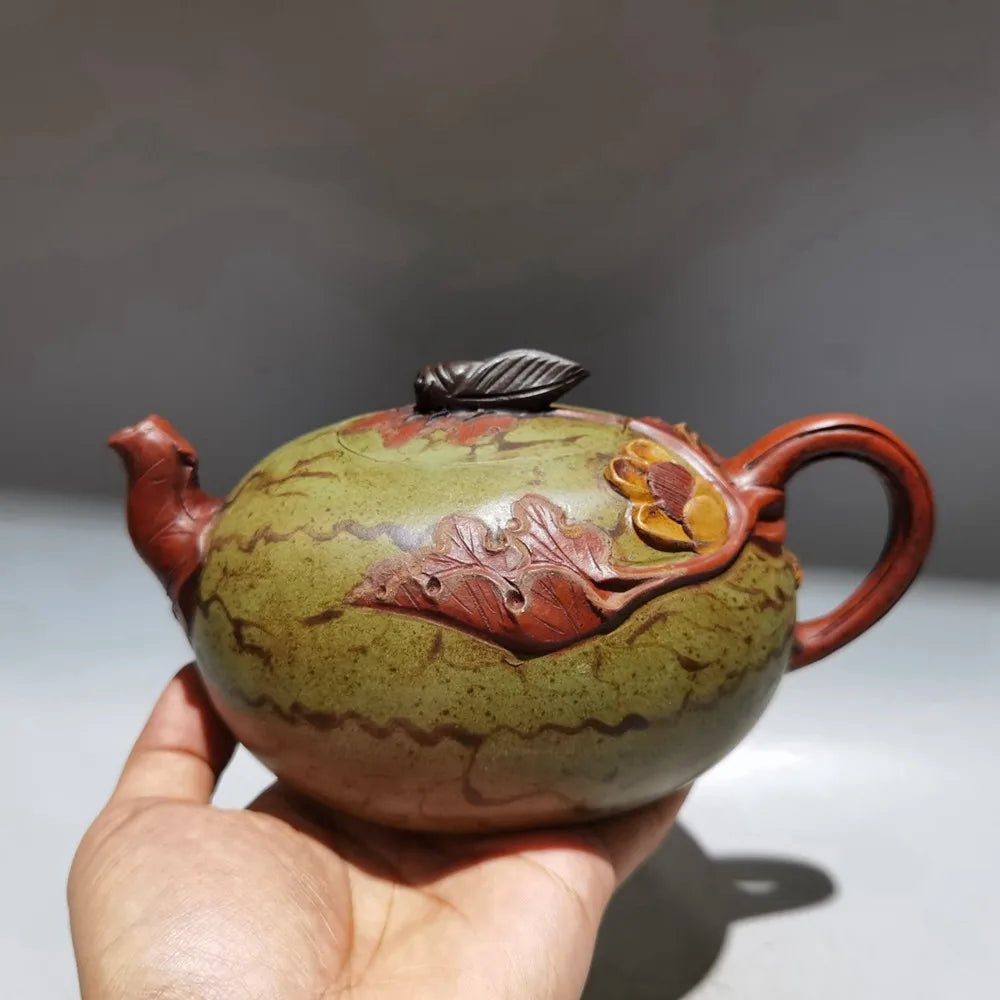 Chinese Yixing Zisha Clay Teapot  Watermelon Pot Jiang Yanting 480ml