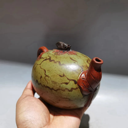 Chinese Yixing Zisha Clay Teapot  Watermelon Pot Jiang Yanting 480ml
