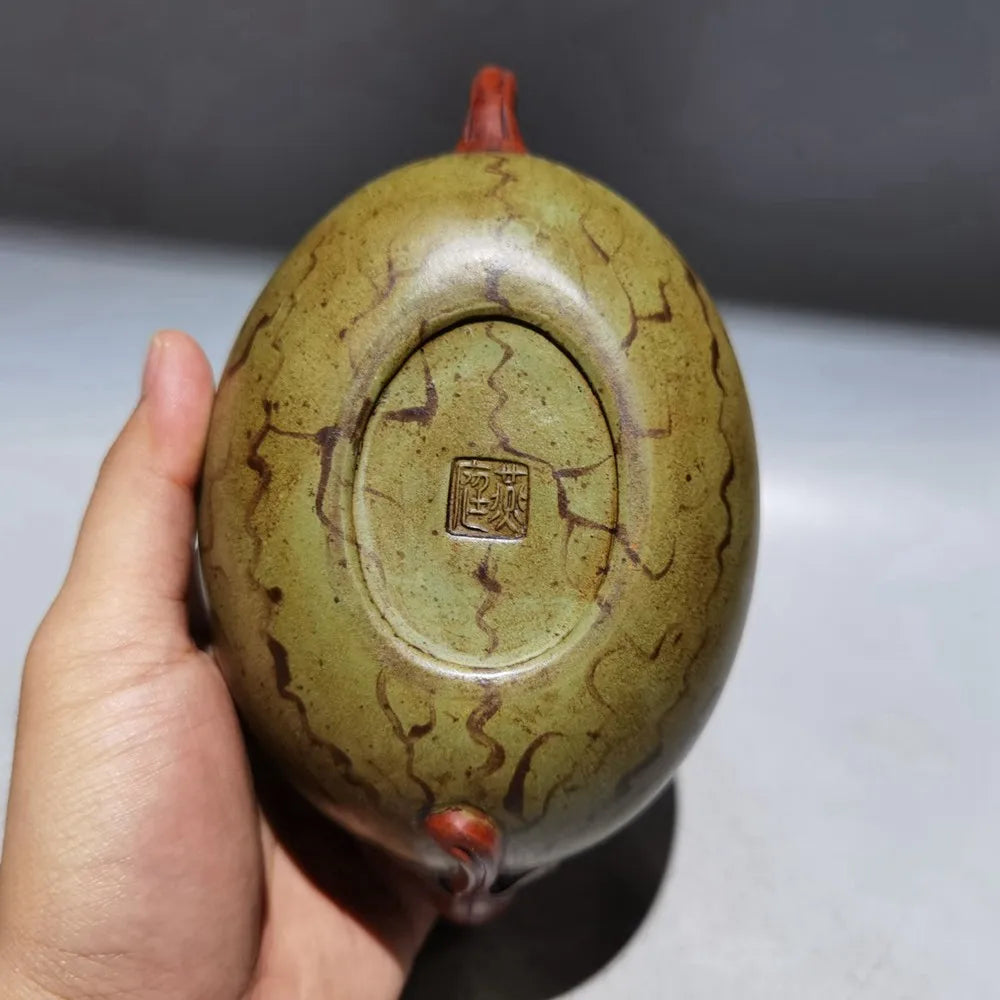 Chinese Yixing Zisha Clay Teapot  Watermelon Pot Jiang Yanting 480ml
