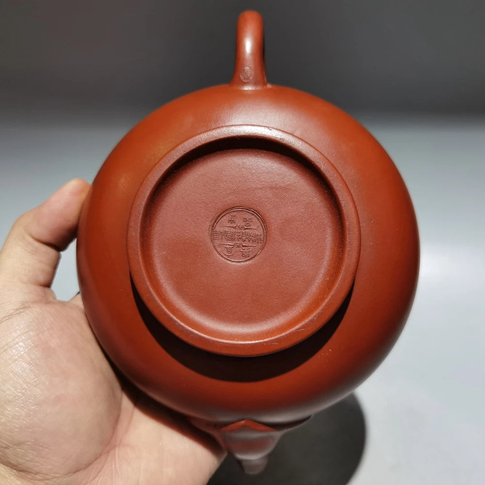 Chinese Yixing Zisha Clay Teapot  Wealth nobility flower Pot Gu Jingzhou 420ml