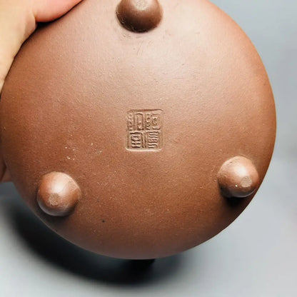 Chinese Yixing Zisha Clay Teapot  Weekly disk Pot Amantuoshi Yang Pengnian 380ml