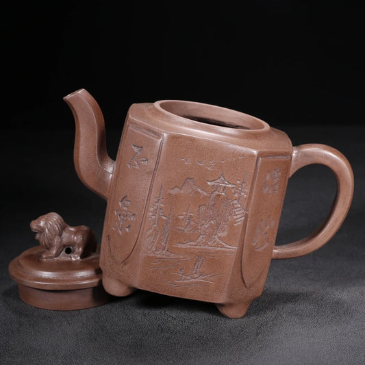 Chinese Yixing Zisha Clay Teapot  Weizhen Bafang Pot  Secret made by Youlan 450m