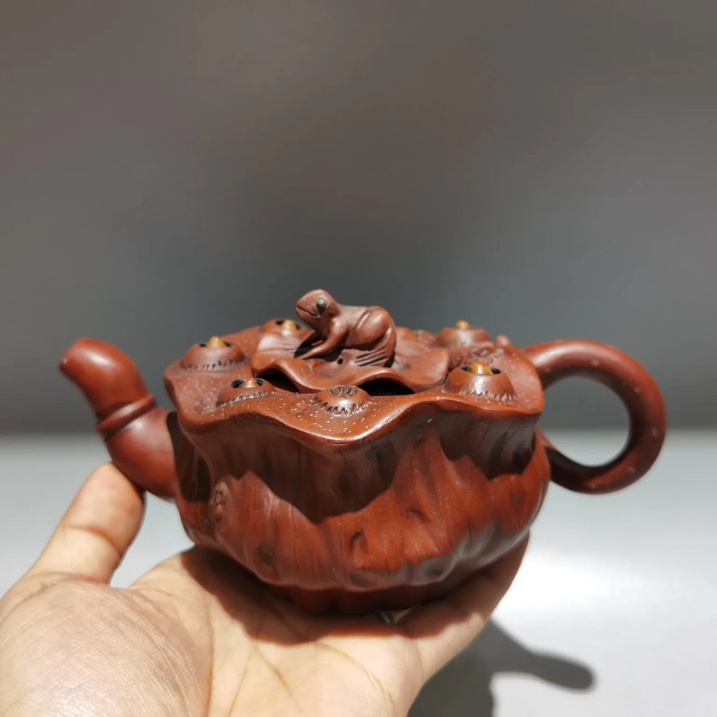 Chinese Yixing Zisha Clay Teapot  Wuzi Dengke Pot Jiang Rong 360ml