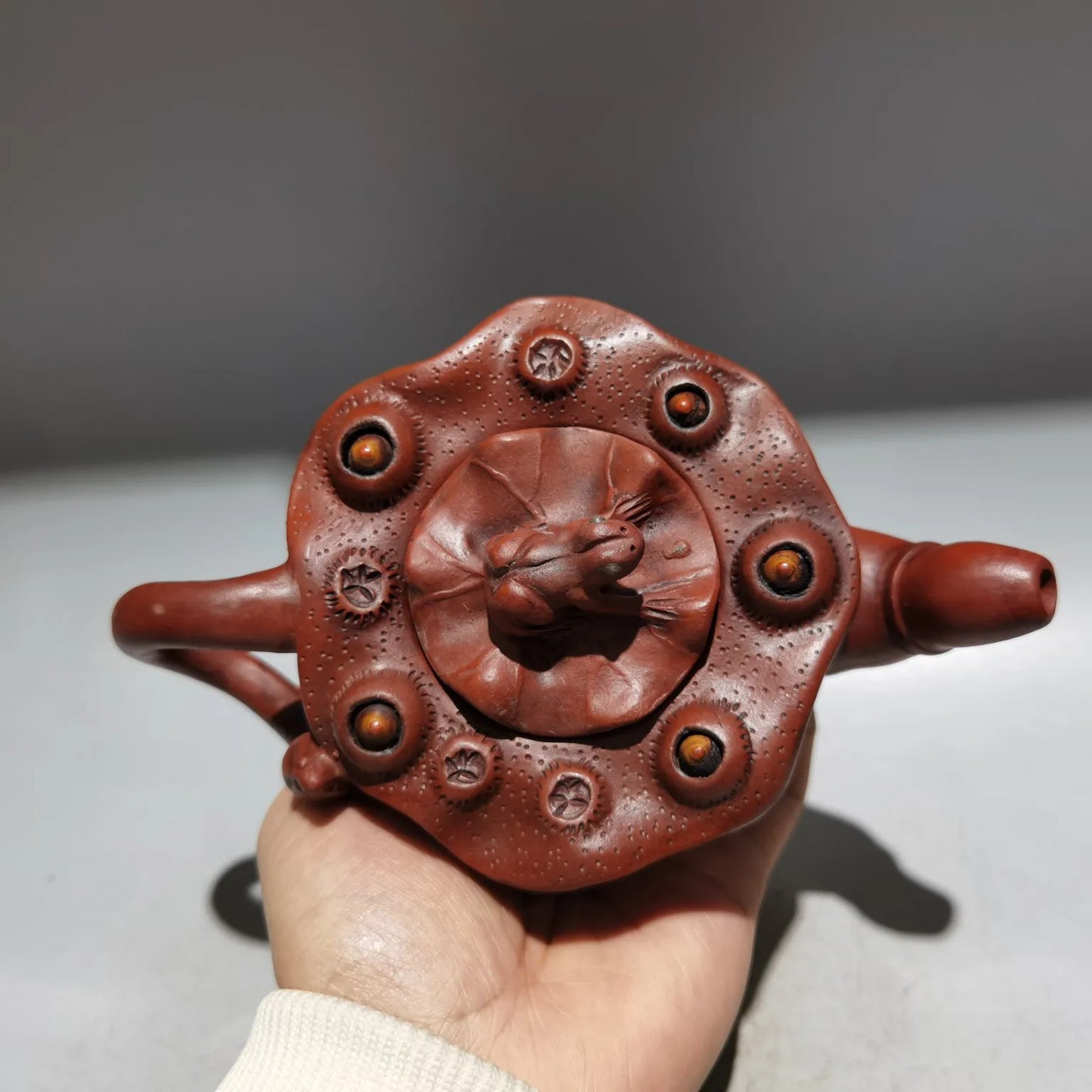 Chinese Yixing Zisha Clay Teapot  Wuzi Dengke Pot Jiang Rong 360ml