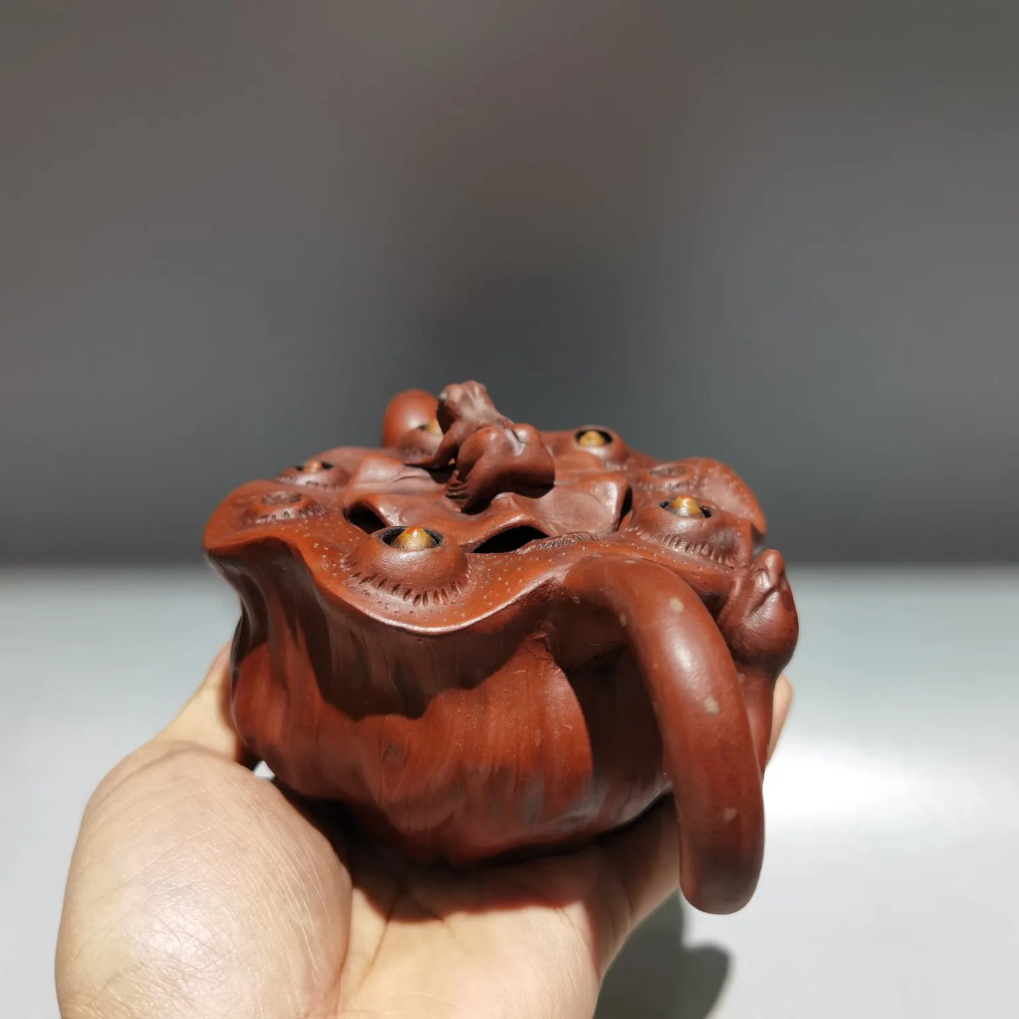 Chinese Yixing Zisha Clay Teapot  Wuzi Dengke Pot Jiang Rong 360ml