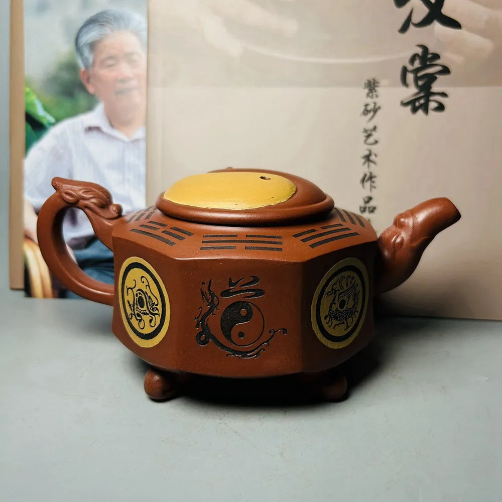 Chinese Yixing Zisha Clay Teapot  Xianglong Bagua Pot Xu Hantang 400ml