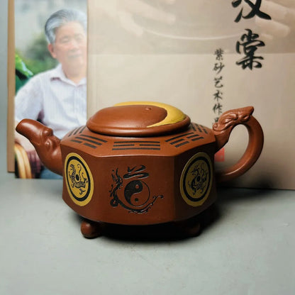 Chinese Yixing Zisha Clay Teapot  Xianglong Bagua Pot Xu Hantang 400ml