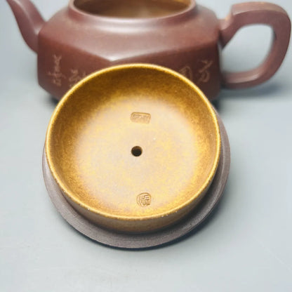 Chinese Yixing Zisha Clay Teapot Yong'an Kiln Firewood Burning Hexagonal Pot  Yu Xishan 380ml
