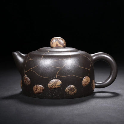 Chinese Yixing Zisha Clay Teapot  Yuhua Stone Pot Lv Yaochen 450ml