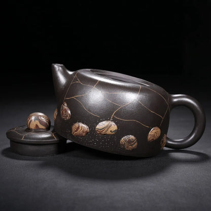 Chinese Yixing Zisha Clay Teapot  Yuhua Stone Pot Lv Yaochen 450ml