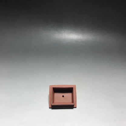 Chinese Yixing Zisha Clay Teapot  archaic rhyme square Pot Jinding trademark 350ml