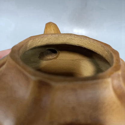 Chinese Yixing Zisha Clay Teapot  carved word Pot  Chen Mingyuan 420ml