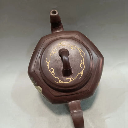Chinese Yixing Zisha Clay Teapot  color paintting Pot  Jinding trademark 360ml