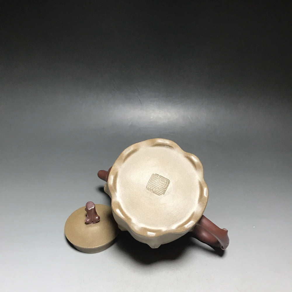 Chinese Yixing Zisha Clay Teapot  colored plum blossom tree stumps Pot  Wang Yinxian 500ml