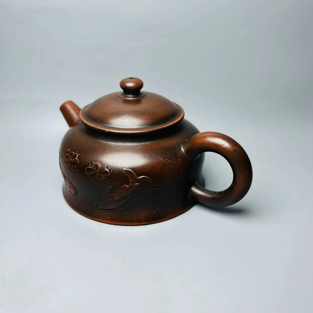 Chinese Yixing Zisha Clay Teapot  double fish Pot Gu Jingzhou 200ml