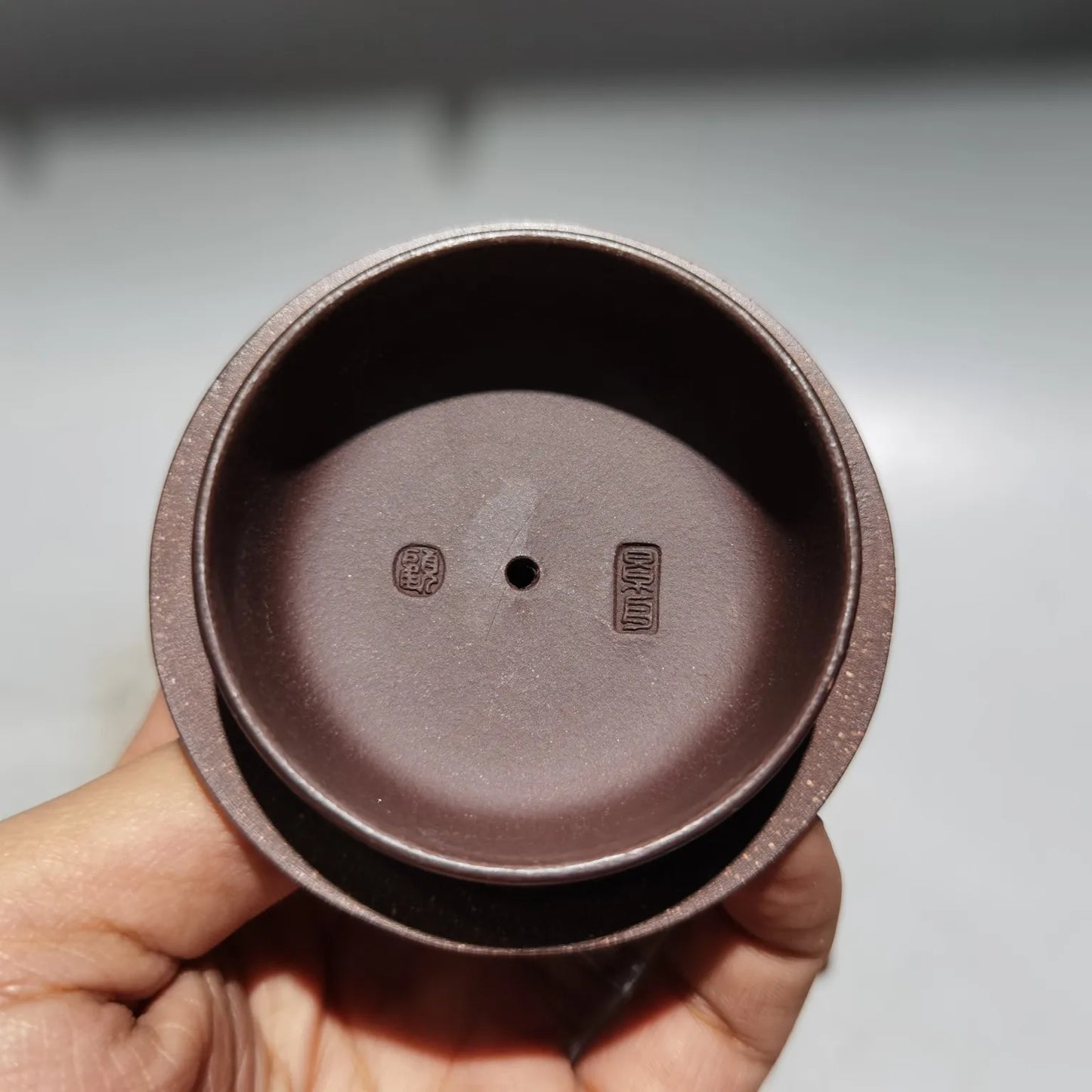 Chinese Yixing Zisha Clay Teapot  engraved hexagonal stone ladle Pot Gu Jingzhou 360ml