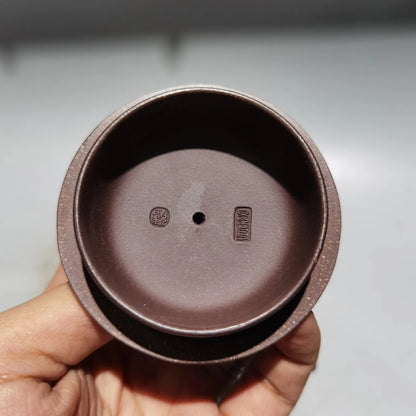 Chinese Yixing Zisha Clay Teapot  engraved hexagonal stone ladle Pot Gu Jingzhou 360ml