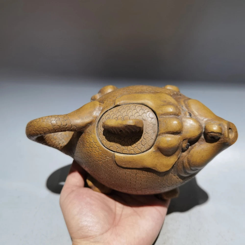 Chinese Yixing Zisha Clay Teapot  fish turn Dragon Pot Chen Mingyuan 500ml