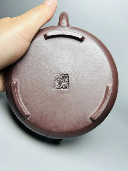 Chinese Yixing Zisha Clay Teapot  handcarved landscape Pot Zhu Zhiyuan 320ml