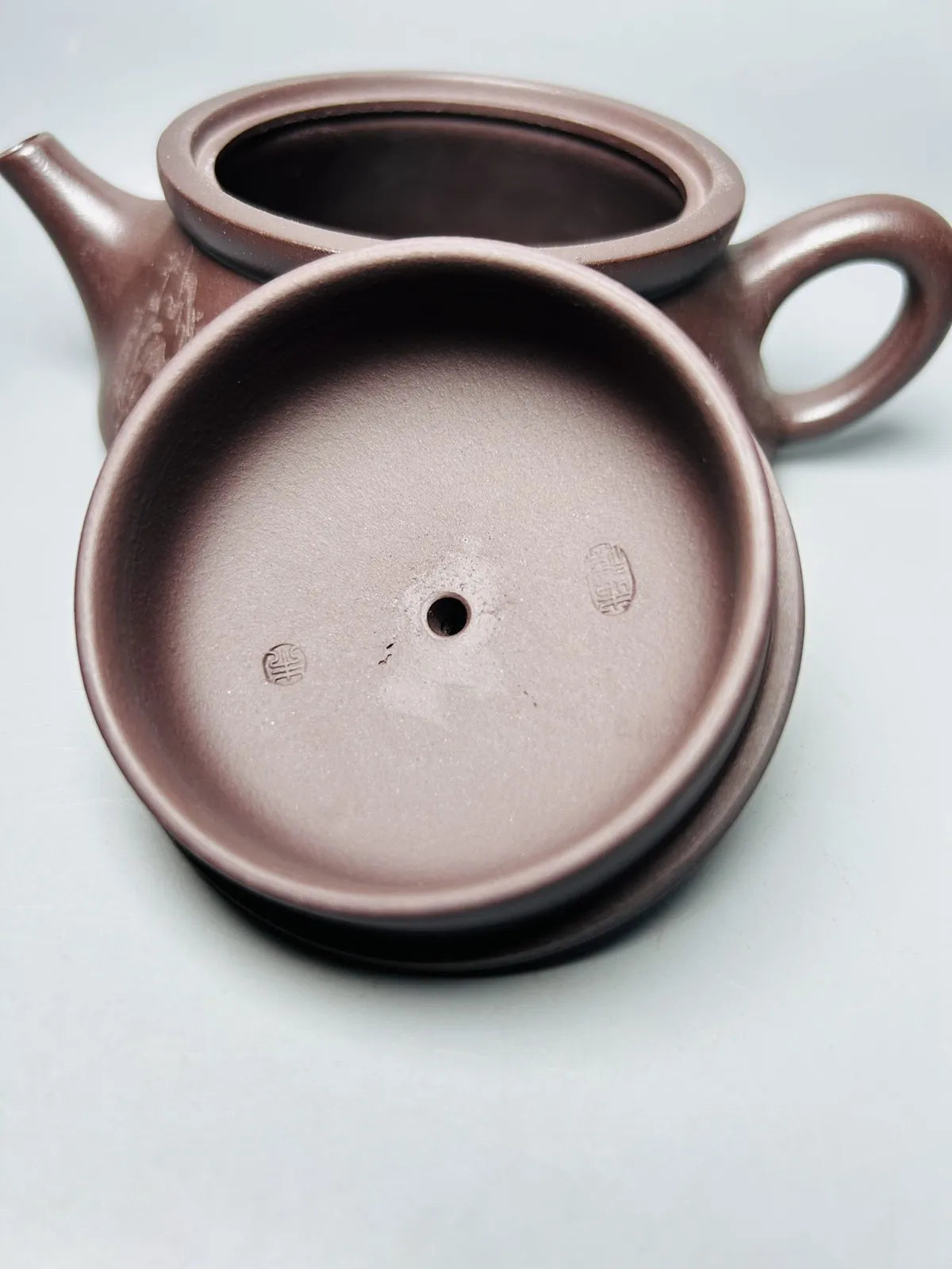 Chinese Yixing Zisha Clay Teapot  handcarved landscape Pot Zhu Zhiyuan 320ml