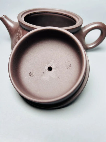 Chinese Yixing Zisha Clay Teapot  handcarved landscape Pot Zhu Zhiyuan 320ml