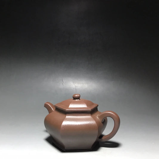 Chinese Yixing Zisha Clay Teapot  hexagonal Pot  Jinding trademark 250ml
