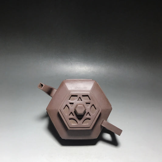 Chinese Yixing Zisha Clay Teapot  hexagonal hollow Pot 380ml