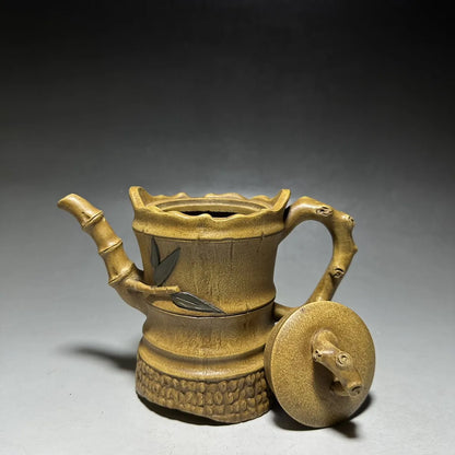 Chinese Yixing Zisha Clay Teapot  high Bamboo joint Pot Chen Mingyuan 400ml