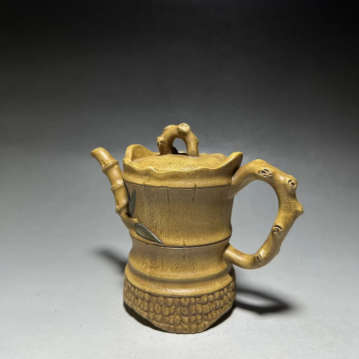 Chinese Yixing Zisha Clay Teapot  high Bamboo joint Pot Chen Mingyuan 400ml